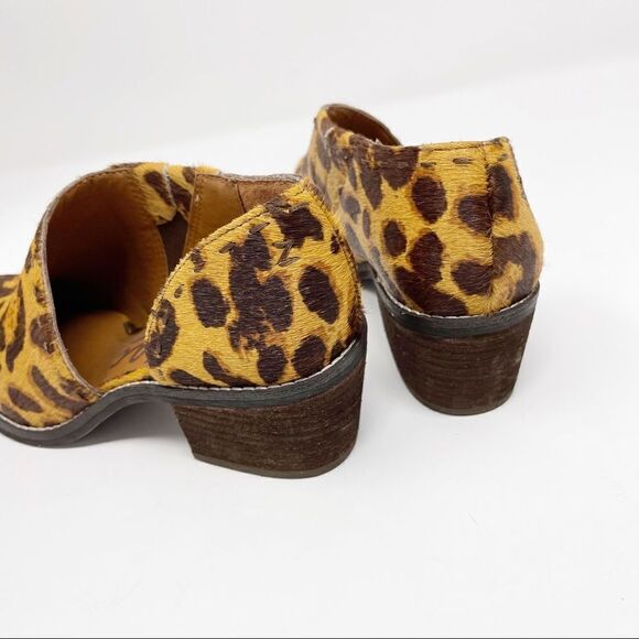 Zodiac Maddie Calf Hair Cheetah Booties Slip On 6 - Picture 7 of 9